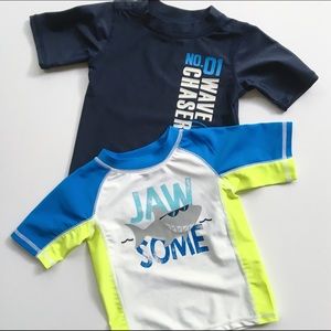 *2 SHIRT BUNDLE* Boys Rashguard Swim Shirt (9Mo)
